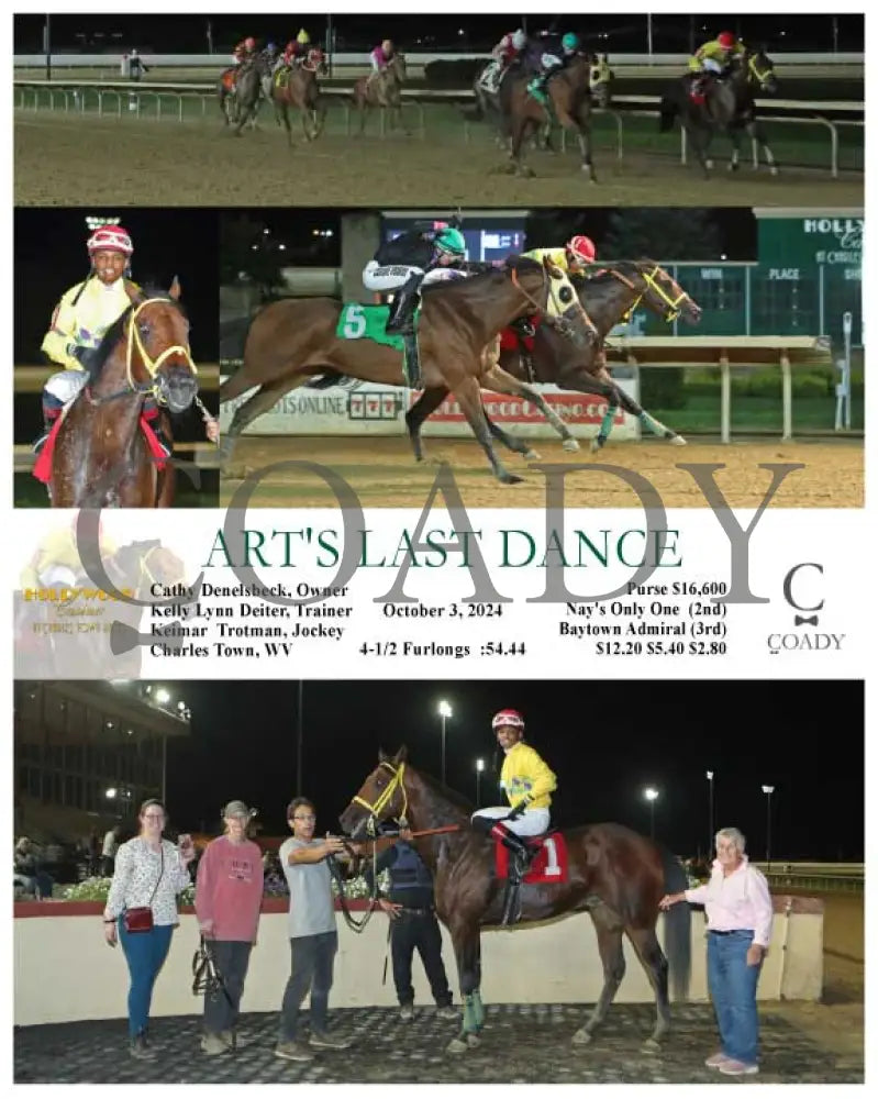 Art’s Last Dance - 10-03-24 R03 Ct Hollywood Casino At Charles Town Races