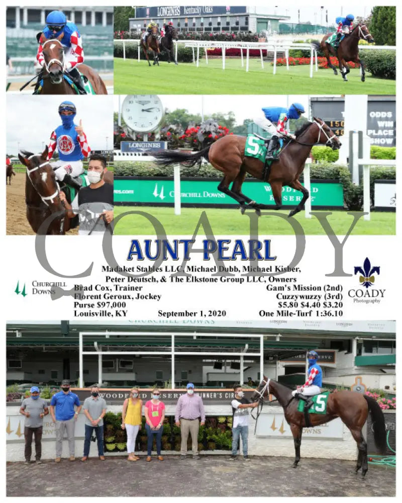 Aunt Pearl - 09-01-20 R05 Cd Churchill Downs