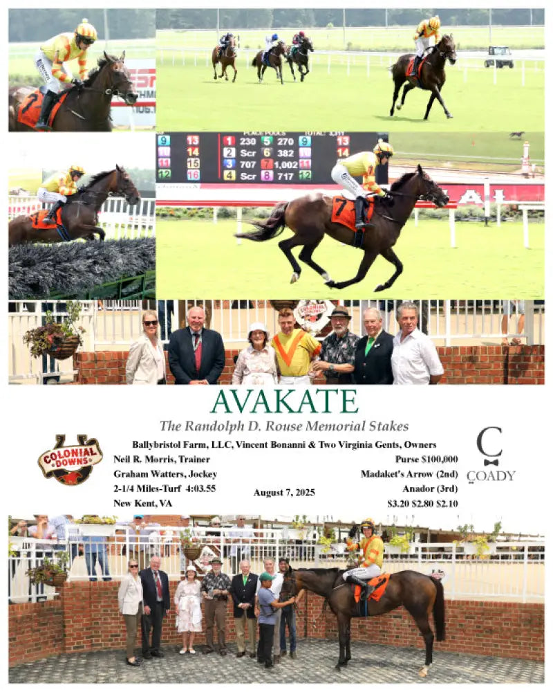 AVAKATE - The Randolph D. Rouse Memorial Stakes - 08-07-25 - R03 - CNL Colonial Downs