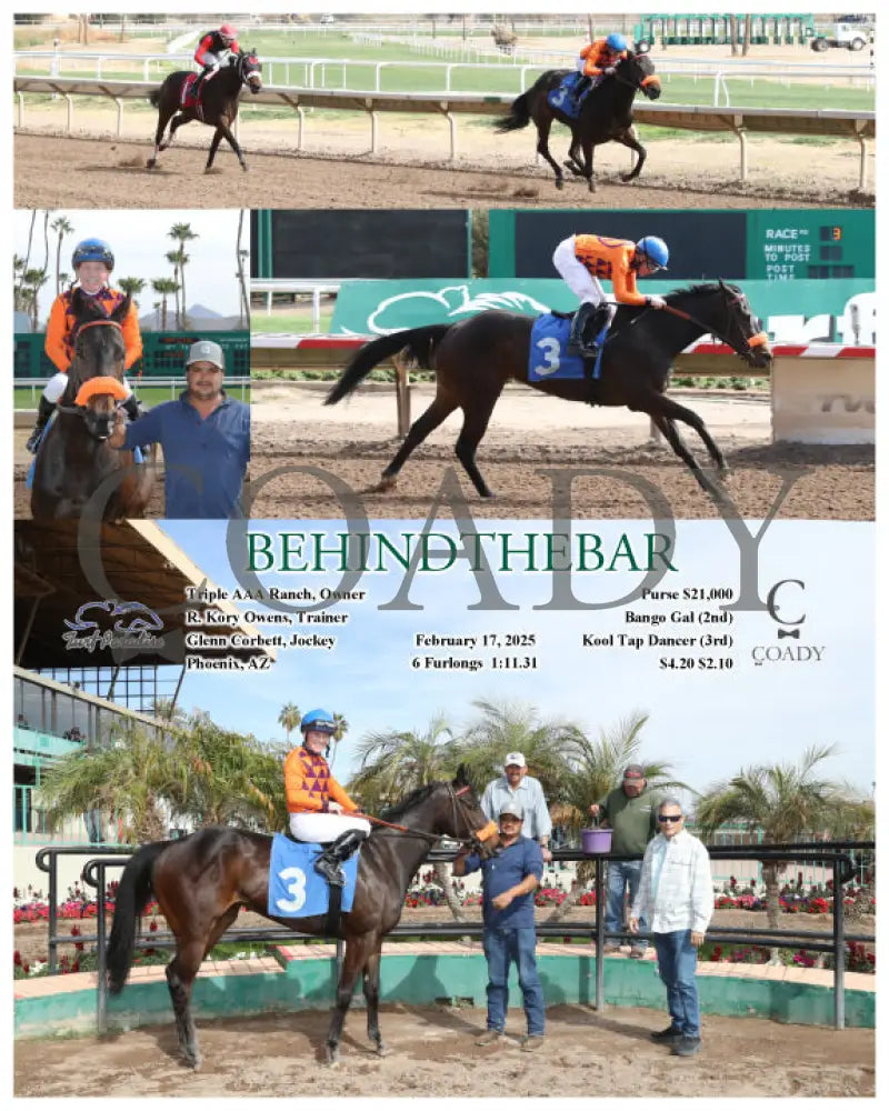 BEHINDTHEBAR - 02-17-25 - R03 - TUP Turf Paradise