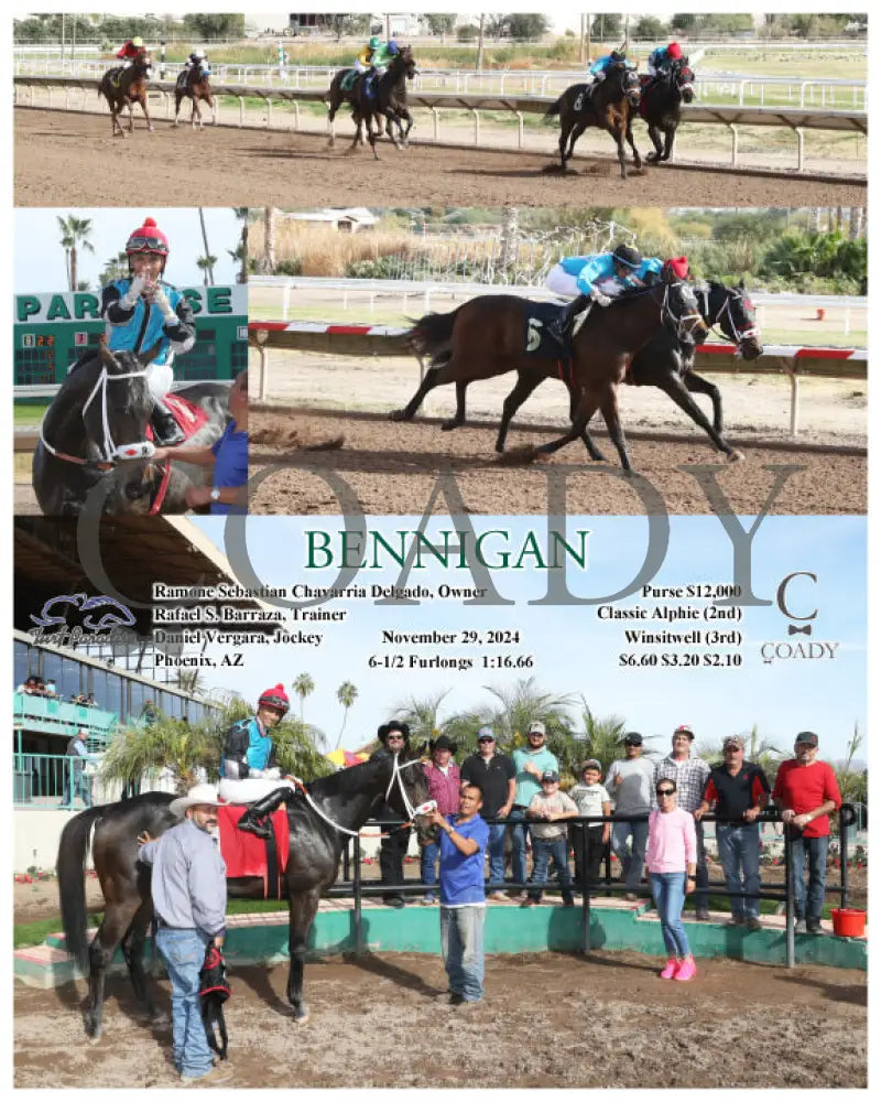 Bennigan - 11-29-24 R03 Tup Turf Paradise