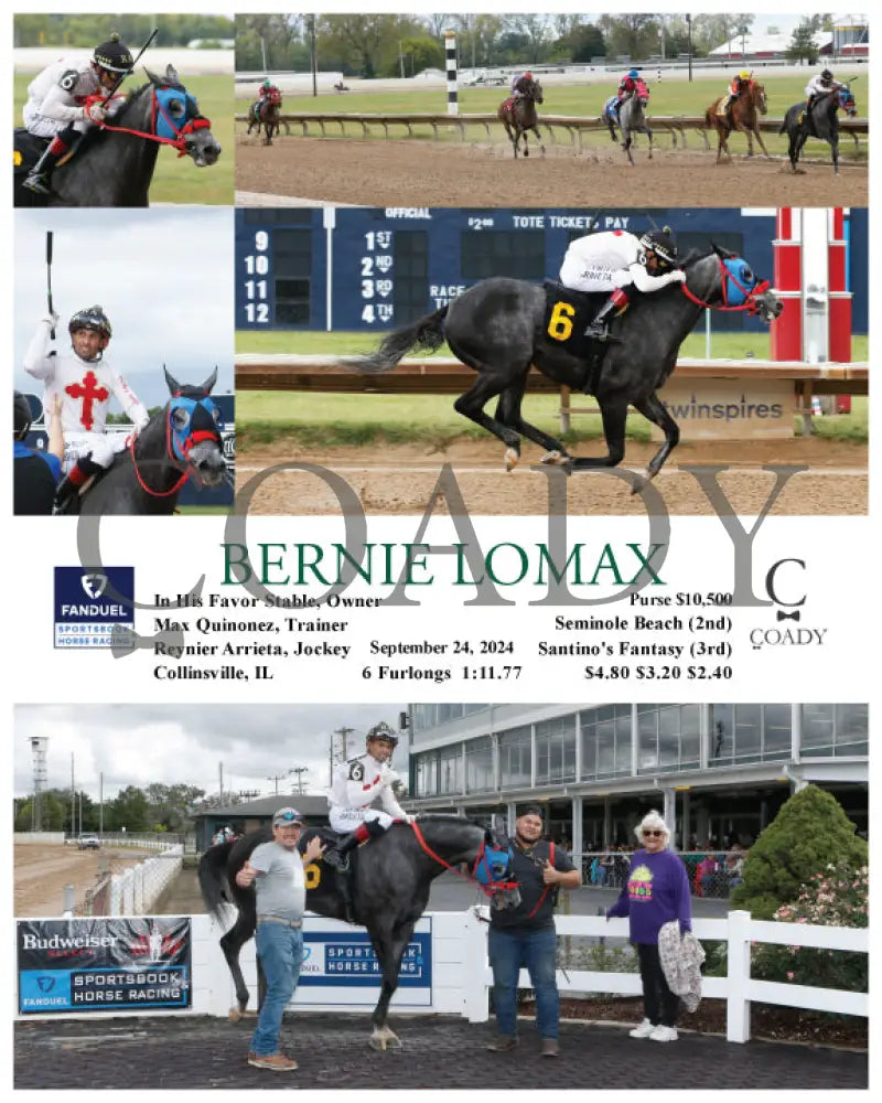 Bernie Lomax - 09-24-24 R02 Fan Fanduel Sportsbook Horse Racing