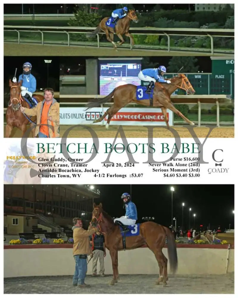 Betcha Boots Babe - 04-20-24 R08 Ct Hollywood Casino At Charles Town Races