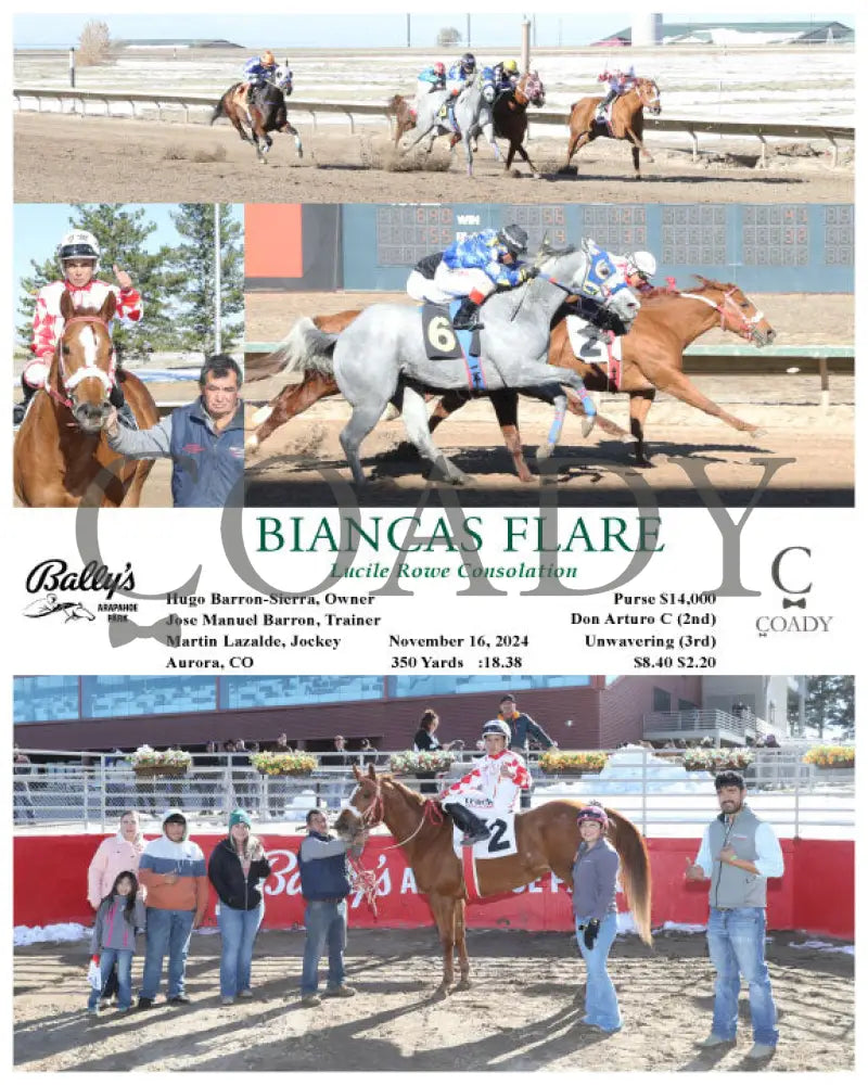 Biancas Flare - Lucile Rowe Consolation 11-16-24 R01 Arp Arapahoe Park
