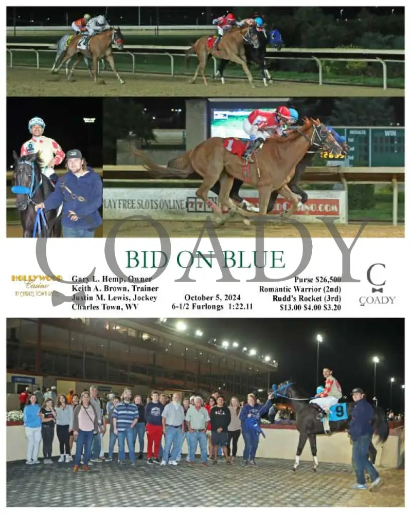 Bid On Blue - 10-05-24 R07 Ct Hollywood Casino At Charles Town Races