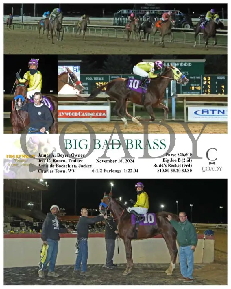 Big Bad Brass - 11-16-24 R08 Ct Hollywood Casino At Charles Town Races