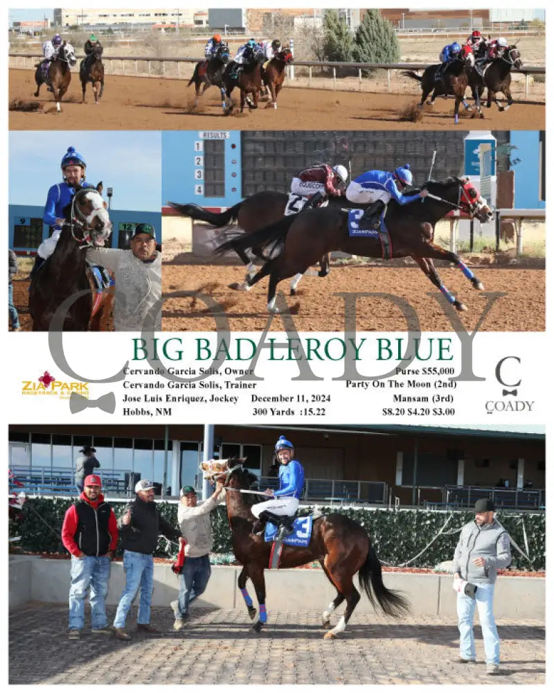 Big Bad Leroy Blue - 12-11-24 R06 Zia Zia Park