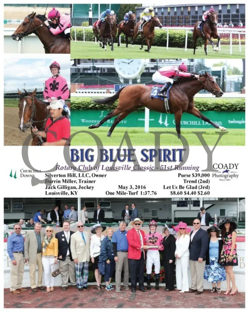 Big Blue Spirit - 050316 Race 03 Group Churchill Downs