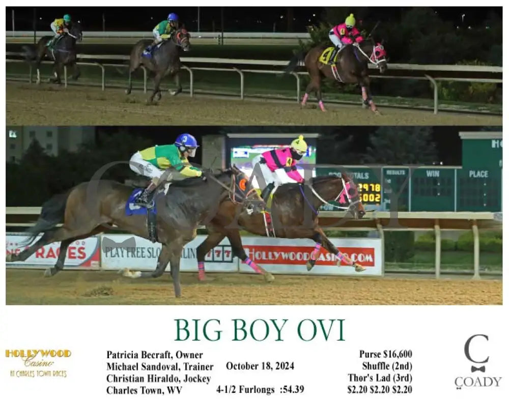Big Boy Ovi - 10-18-24 R01 Ct Hollywood Casino At Charles Town Races