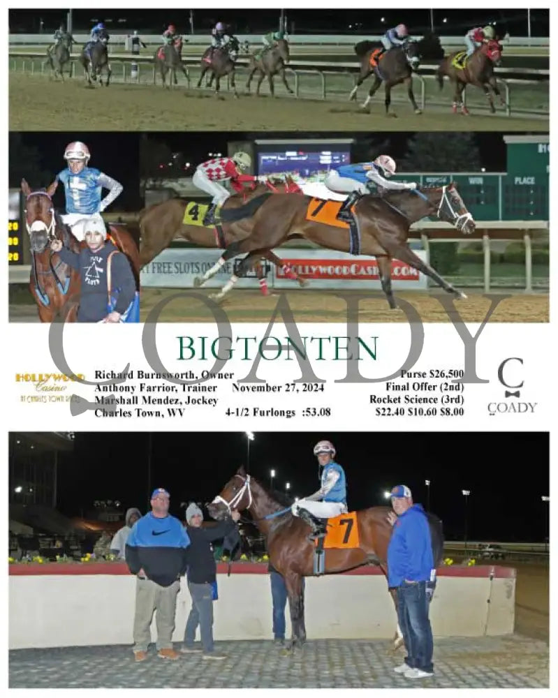 Bigtonten - 11-27-24 R03 Ct Hollywood Casino At Charles Town Races