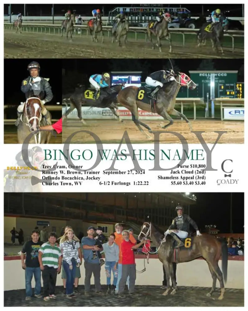 Bingo Was His Name - 09-27-24 R03 Ct Hollywood Casino At Charles Town Races