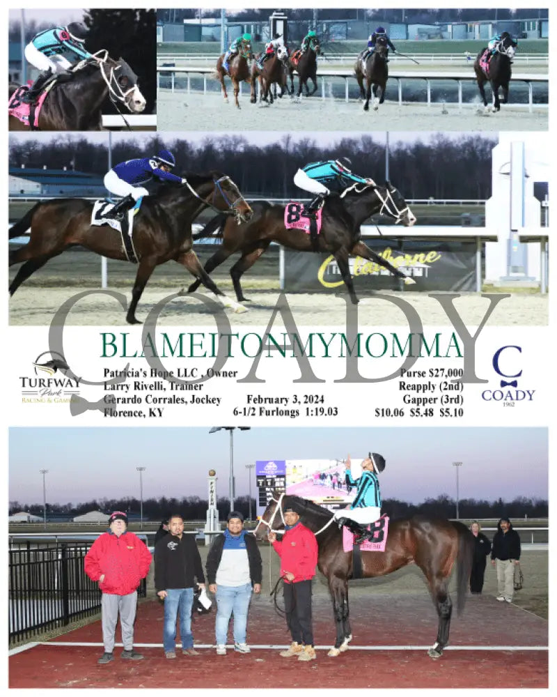 Blameitonmymomma - 02-03-24 R01 Tp Turfway Park