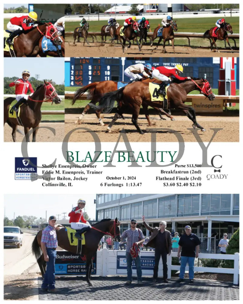 Blaze Beauty - 10-01-24 R01 Fan Fanduel Sportsbook Horse Racing