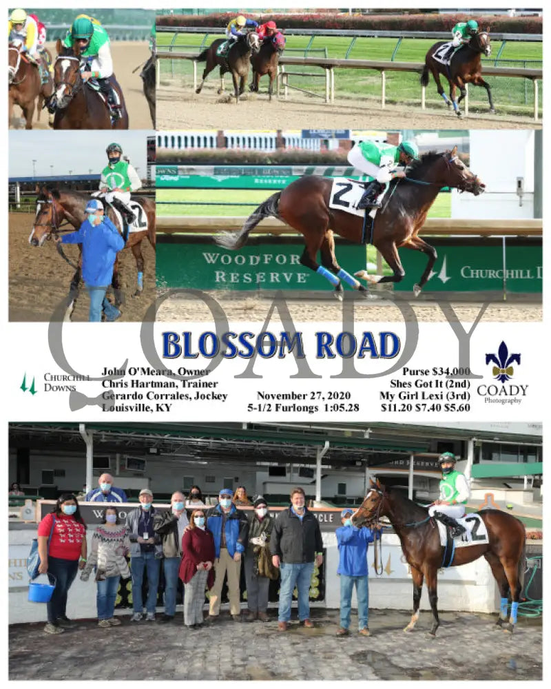 Blossom Road - 11-27-20 R06 Cd Churchill Downs