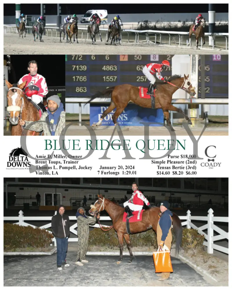 Blue Ridge Queen - 01-20-24 R07 Ded Delta Downs