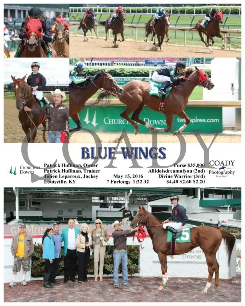 Blue Wings - 051516 Race 03 Cd Churchill Downs