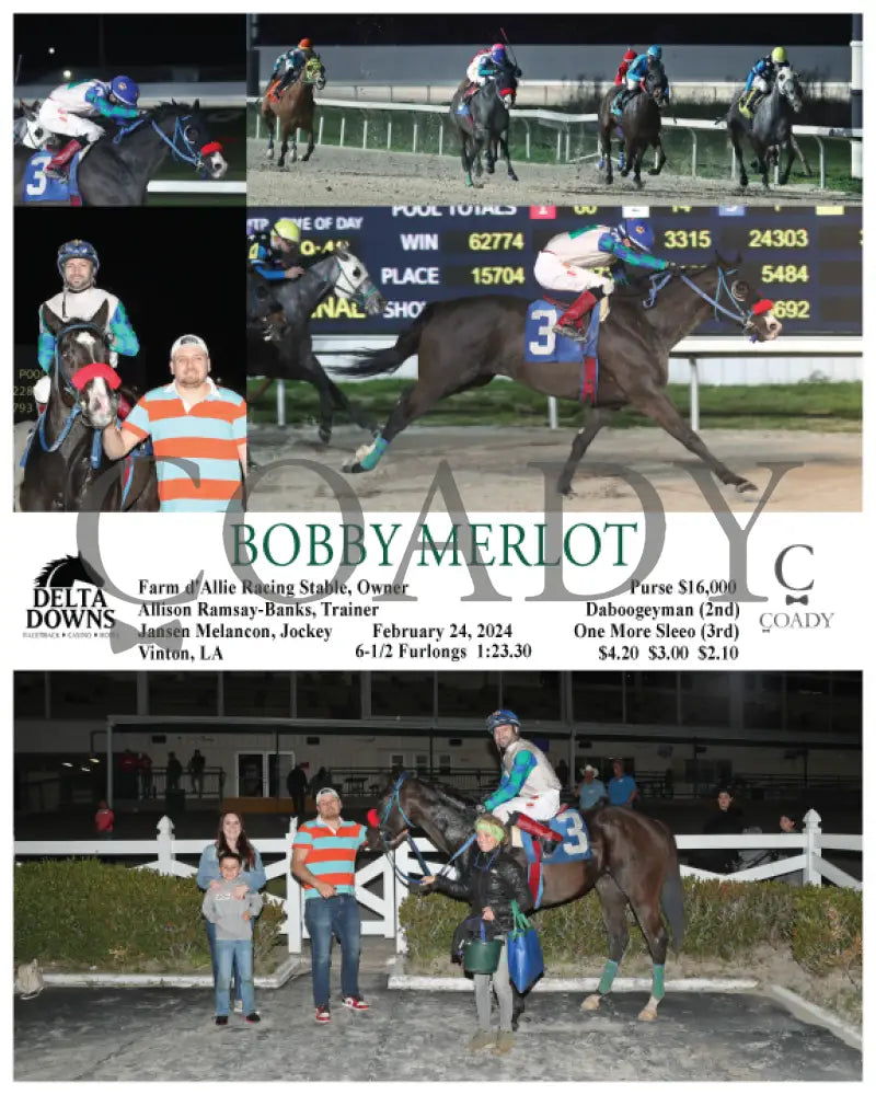 Bobby Merlot - 02 - 24 - 24 R09 Ded Delta Downs