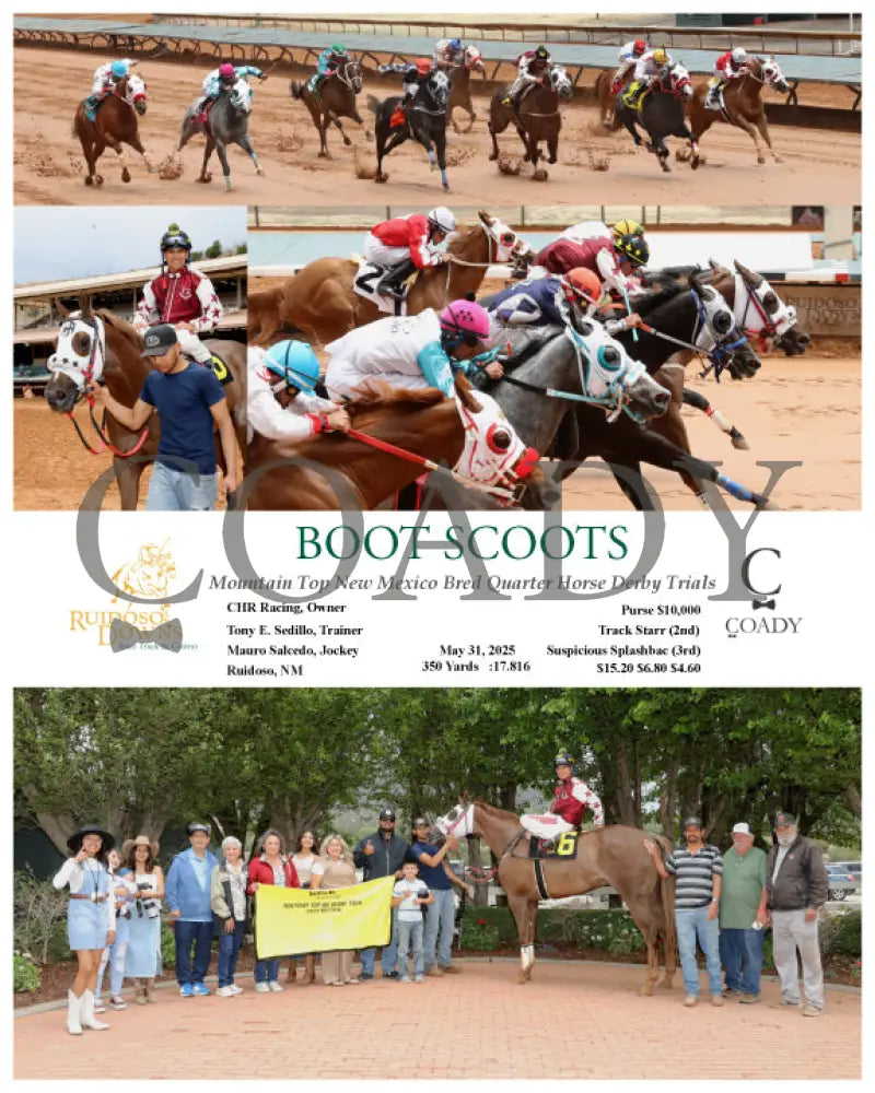 BOOT SCOOTS - Mountain Top New Mexico Bred Quarter Horse Derby Trials - 05-31-25 - R04 - RUI Ruidoso Downs