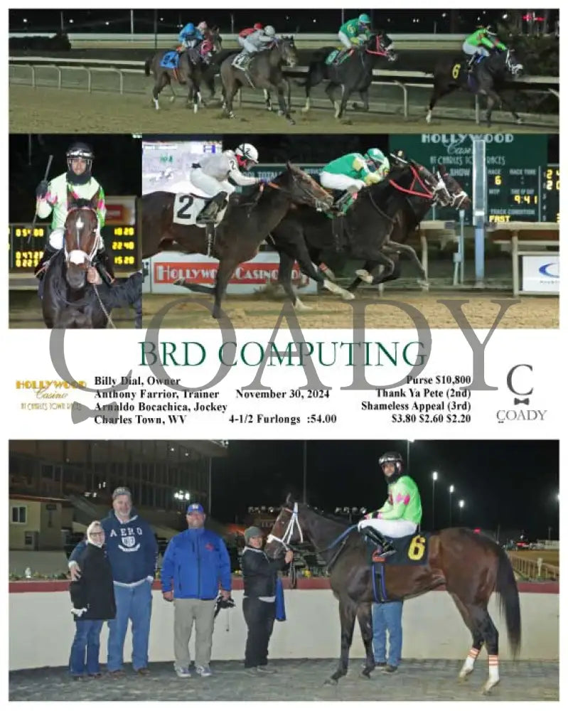 Brd Computing - 11-30-24 R06 Ct Hollywood Casino At Charles Town Races