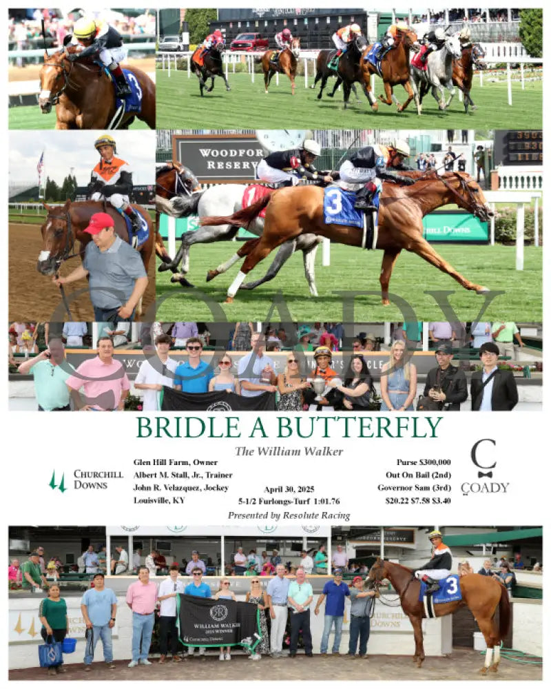 BRIDLE A BUTTERFLY - The William Walker - 04-30-25 - R09 - CD Churchill Downs