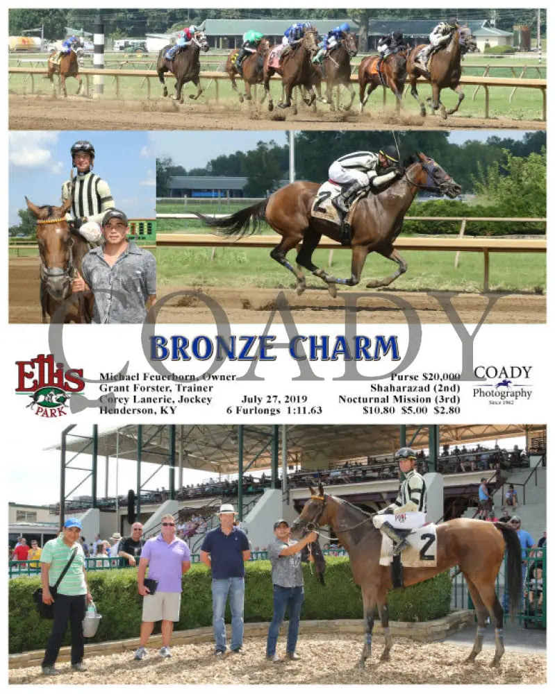 Bronze Charm - 07-27-19 R06 Elp Ellis Park