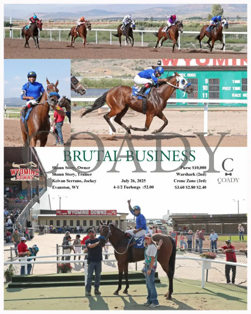 BRUTAL BUSINESS - 07-26-25 - R10 - WYO Wyoming Downs