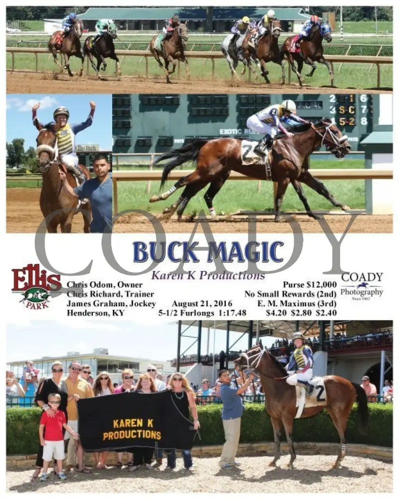 Buck Magic - 082116 Race 03 Elp Ellis Park