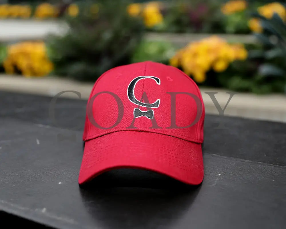 Burgundy Hat - Black Logo 2024