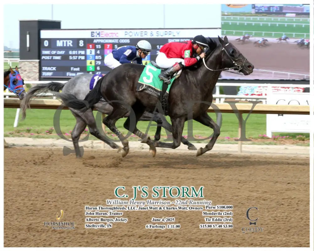 C. J'S STORM - William Henry Harrison - 22nd Running - 06-04-25 - R08 - IND - Action - Coady Media - Kurtis Coady Photography