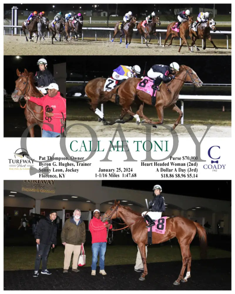 Call Me Toni - 01-25-24 R05 Tp Turfway Park