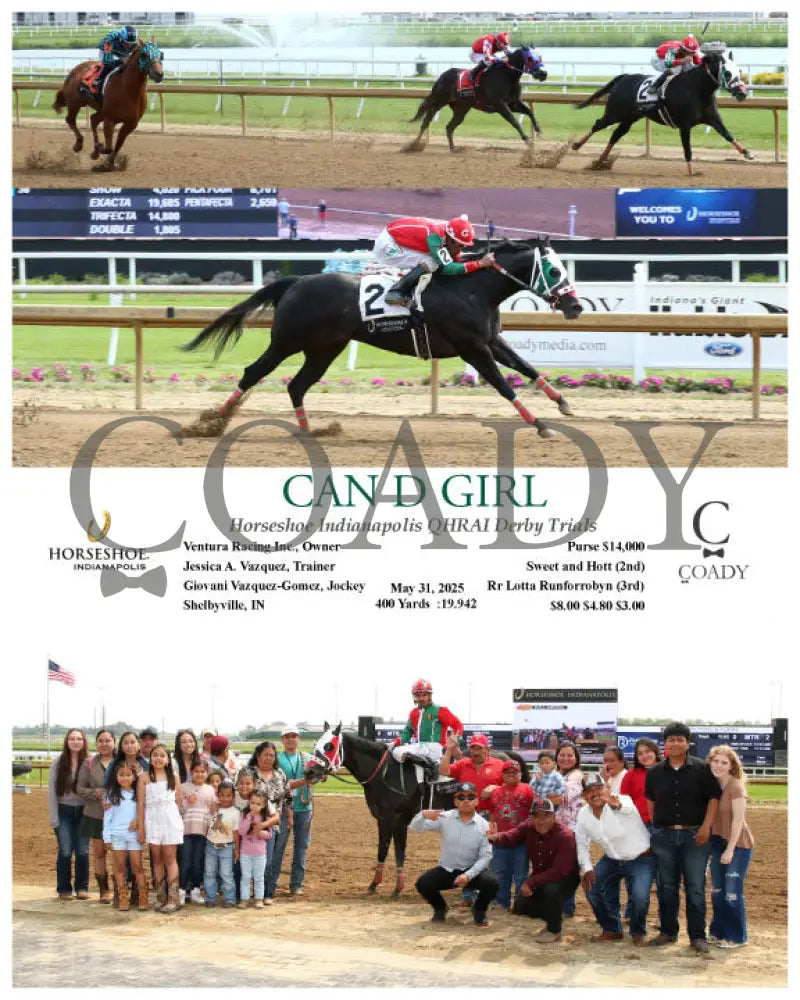 CAN D GIRL - Horseshoe Indianapolis QHRAI Derby Trials - 05-31-25 - R02 - IND Indiana Grand