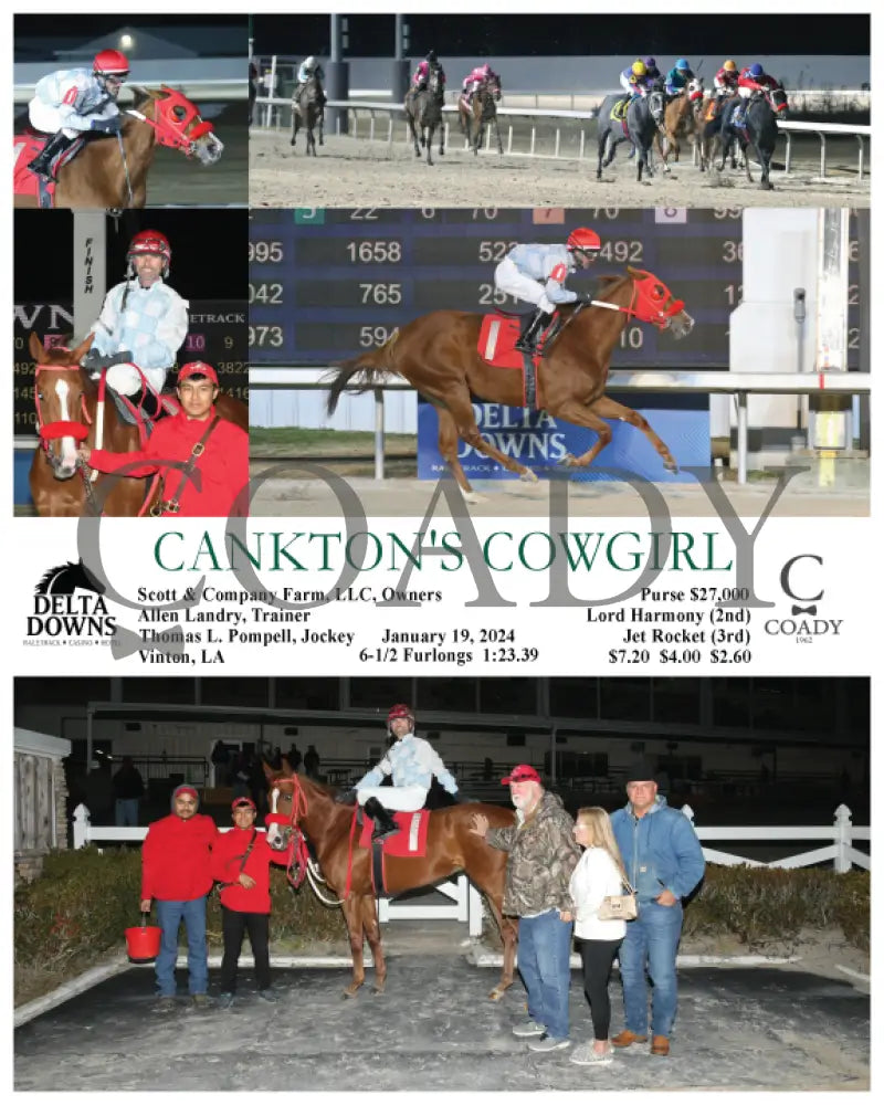 Cankton’s Cowgirl - 01-19-24 R06 Ded Delta Downs