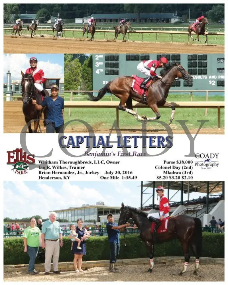 Captial Letters - 073016 Race 07 Elp Ellis Park