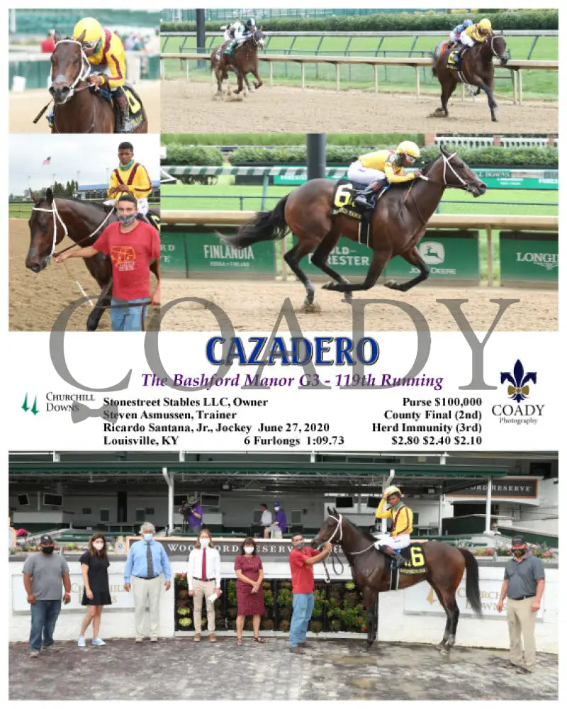 Cazadero - The Bashford Manor G3 119Th Running 06-27-20 R08 Cd Churchill Downs