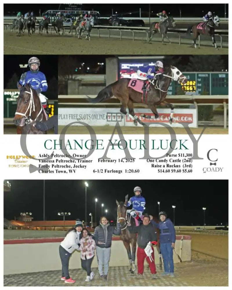 CHANGE YOUR LUCK - 02-14-25 - R08 - CT Hollywood Casino at Charles Town Races