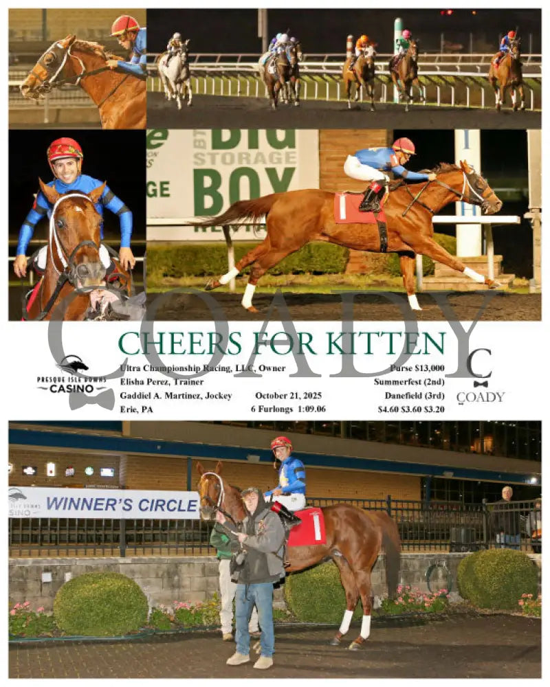 CHEERS FOR KITTEN - 10-21-25 - R08 - PID Presque Isle Downs