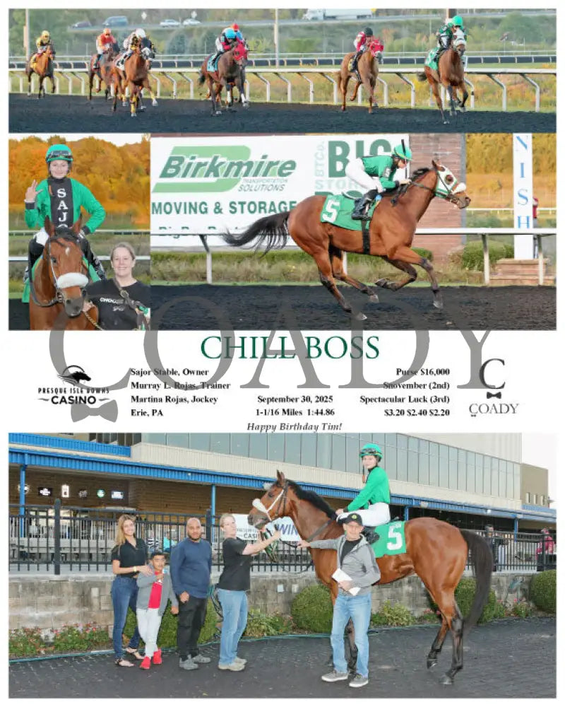 CHILL BOSS - 09-30-25 - R08 - PID Presque Isle Downs