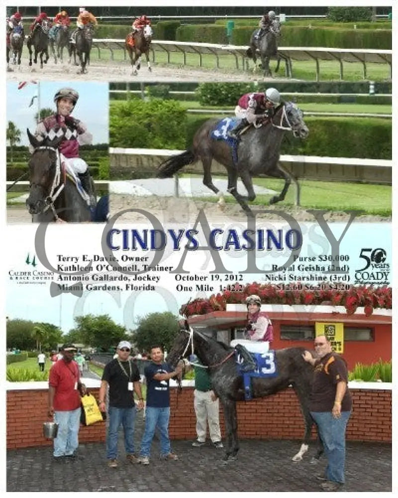 Cindys Casino - 101912 Race 04 Crc Calder Course