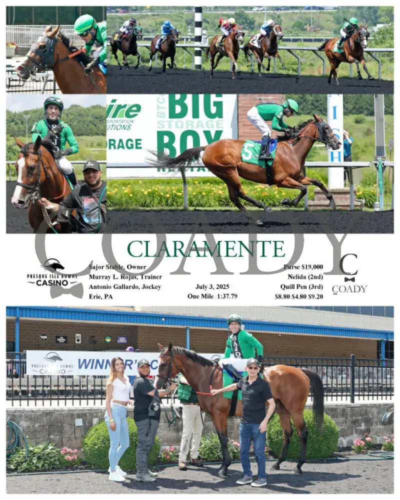 CLARAMENTE - 07-03-25 - R06 - PID Presque Isle Downs