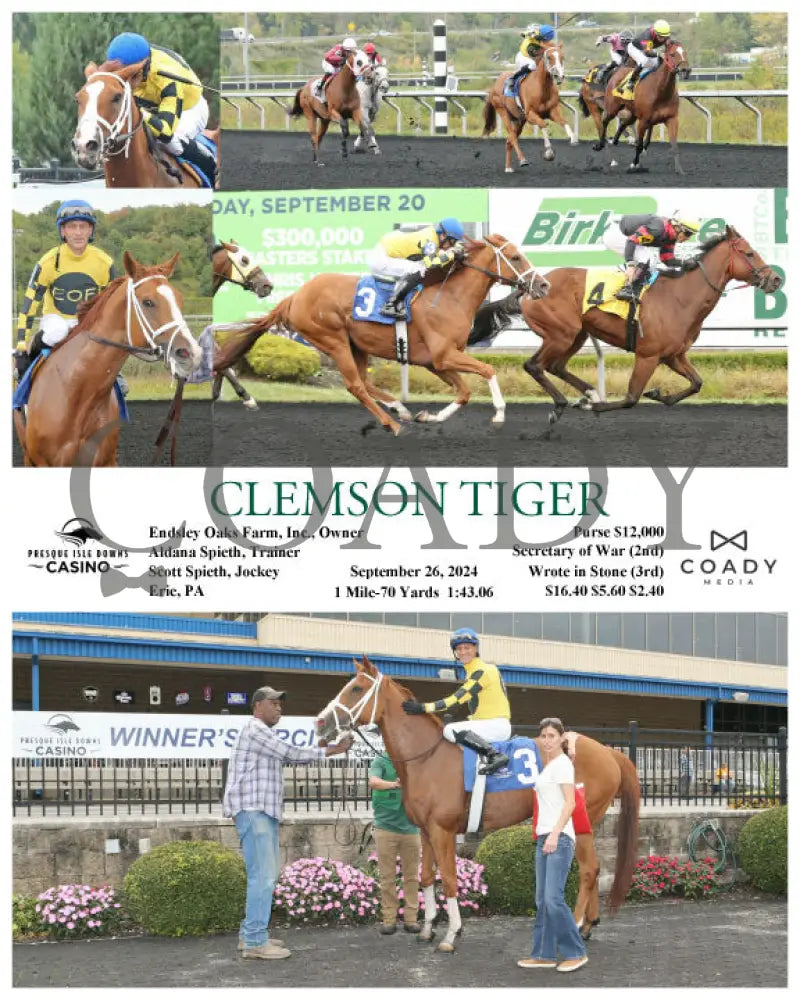 Clemson Tiger - 09-26-24 R02 Pid Presque Isle Downs