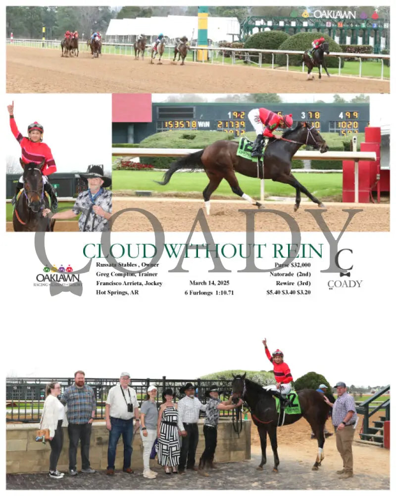 CLOUD WITHOUT REIN - 03-14-25 - R08 - OP Oaklawn Park