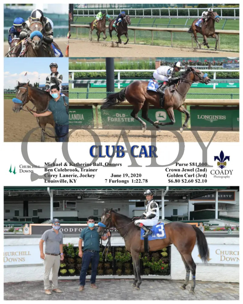 Club Car - 06-19-20 R08 Cd Churchill Downs