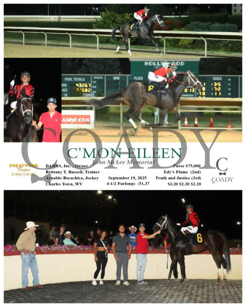 C’MON EILEEN - 09-19-25 - R07 - CT Hollywood Casino at Charles Town Races