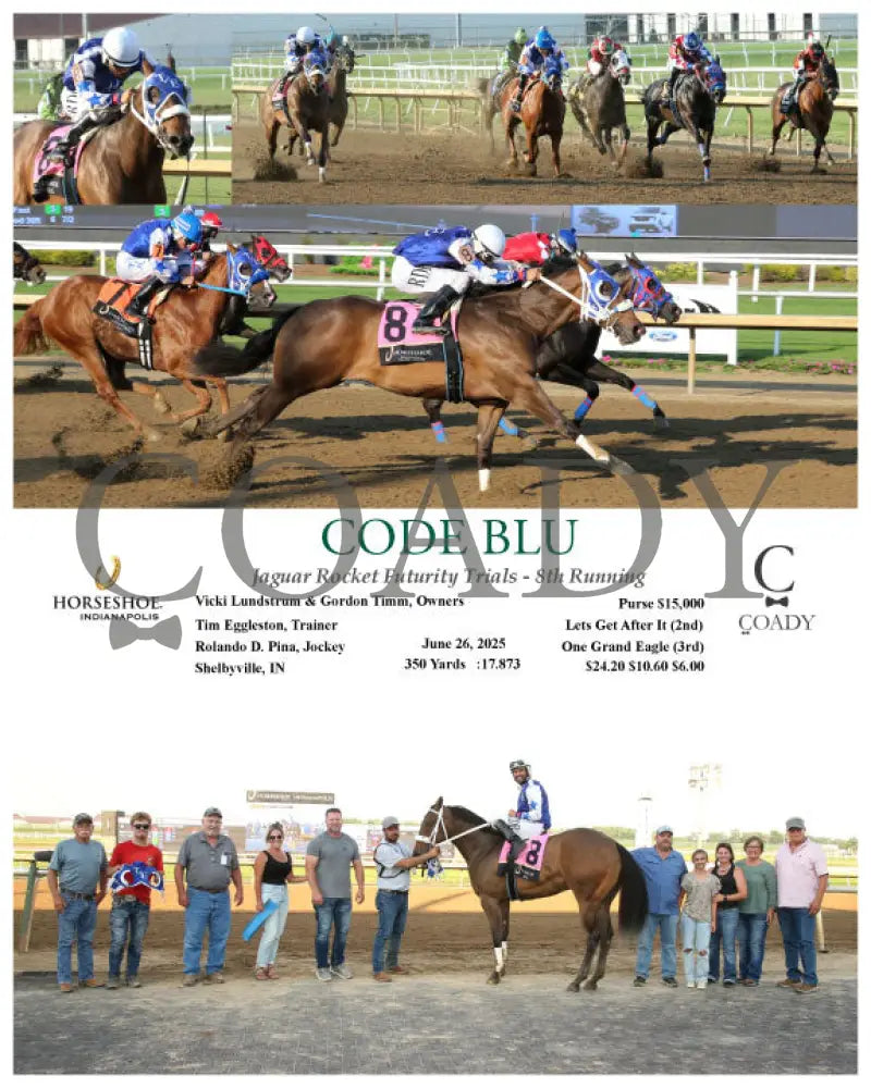 CODE BLU - Jaguar Rocket Futurity Trials - 8th Running - 06-26-25 - R11 - IND Indiana Grand