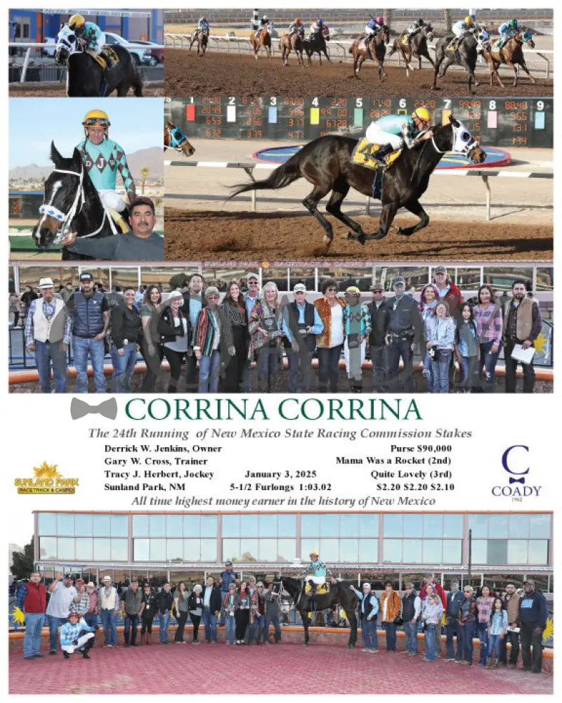 Corrina - The 24Th Running Of New Mexico State Racing Commission Stakes 01-03-25 R08 Sun Turfway