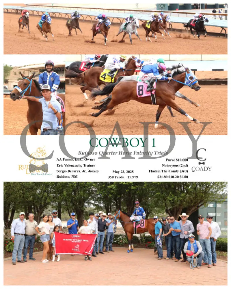 COWBOY 1 - Ruidoso Quarter Horse Futurity Trials - 05-23-25 - R07 - RUI Ruidoso Downs