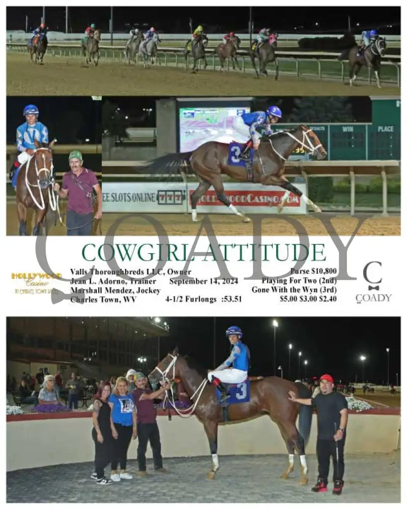 Cowgirl Attitude - 09-14-24 R04 Ct Hollywood Casino At Charles Town Races