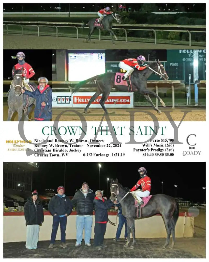 Crown That Saint - 11-22-24 R04 Ct Hollywood Casino At Charles Town Races