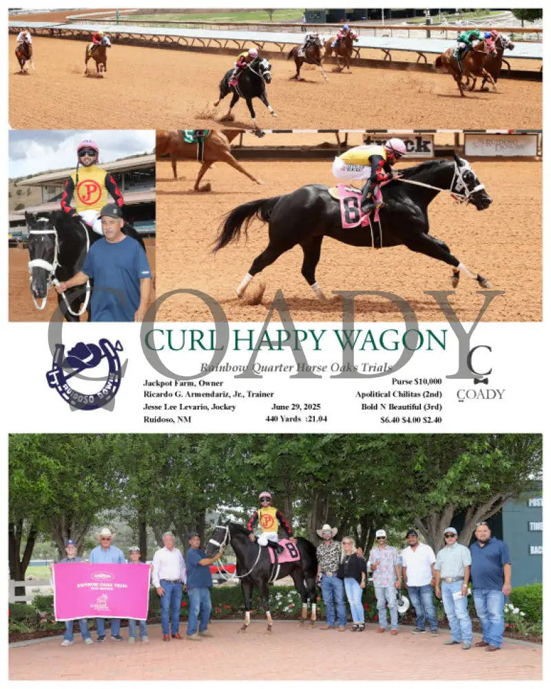 CURL HAPPY WAGON - Rainbow Quarter Horse Oaks Trials - 06-29-25 - R01 - RUI Ruidoso Downs