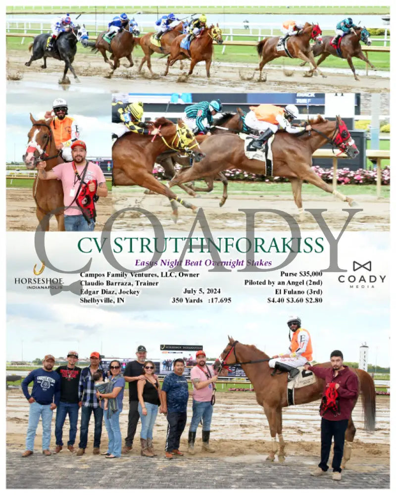 Cv Struttinforakiss - Easys Night Beat Overnight Stakes 07-05-24 R09 Ind Indiana Grand